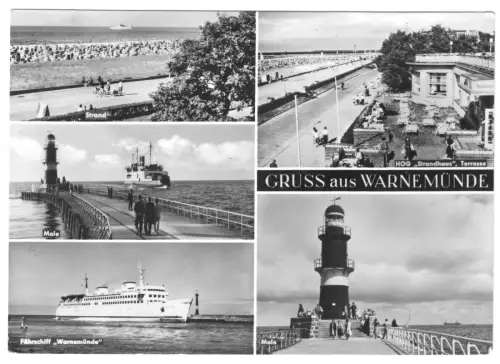 AK, Rostock Warnemünde, fünf Abb., 1967