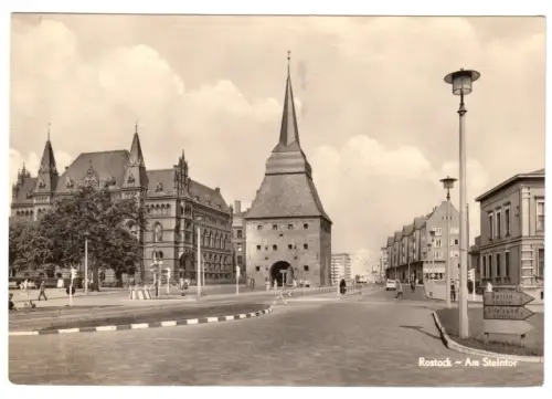 AK, Rostock, Partie am Steintor, 1968