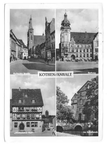 AK, Köthen Anh., vier Abb., 1959