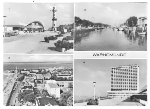 AK, Rostock Warnemünde, vier Abb., 1978