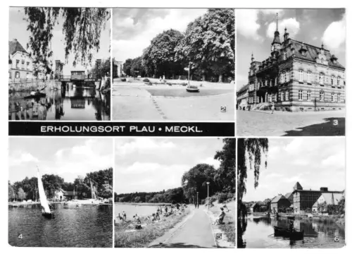 AK, Plau Meckl., Kr. Lübz, sechs Abb., 1970