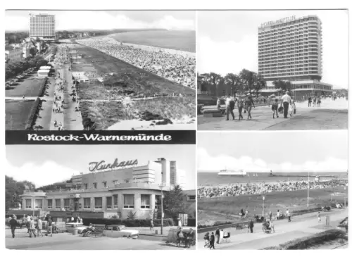 AK, Rostock Warnemünde, vier Abb., 1983