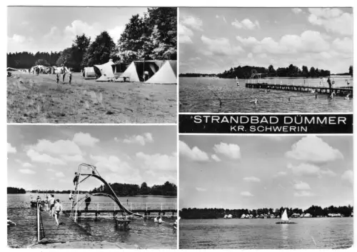 AK, Dümmer, Kr. Schwerin, Strandbad Dümmer, vier Abb., 1979