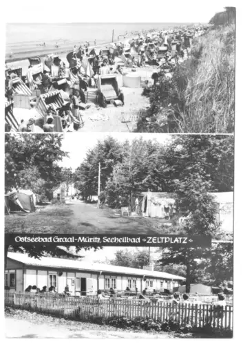 AK, Seeheilbad Graal-Müritz, Zeltplatz, drei Abb., 1974