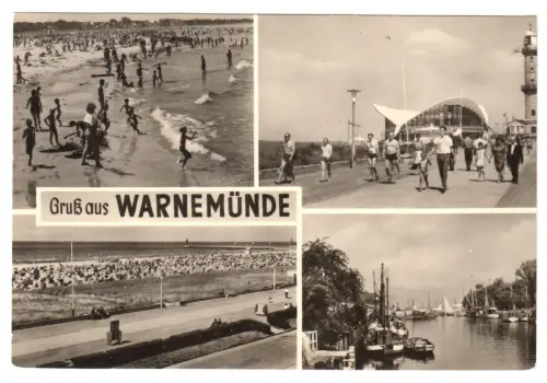 AK, Rostock Warnemünde, fünf Abb., 1970