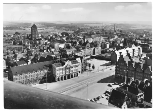 AK, Rostock, Blick auf den Ernst-Thälmann-Platz, 1966