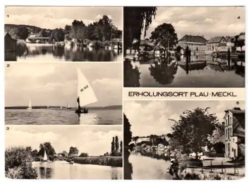 AK, Plau Meckl., Kr. Lübz, fünf Abb., Eldepartien, 1978