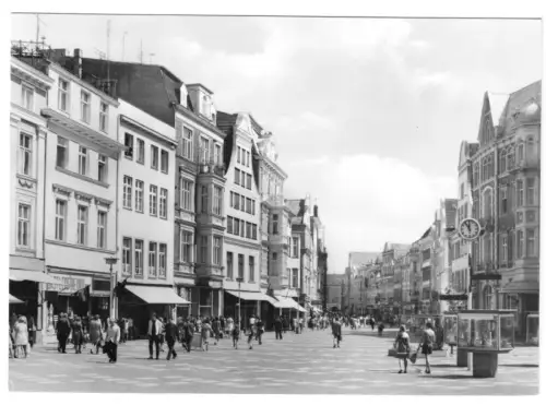 AK, Rostock, Kröpeliner Str., belebt, 1974