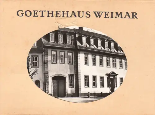 AK-Mappe mit 14 Foto-AK, Weimar, Goethehaus, 1951