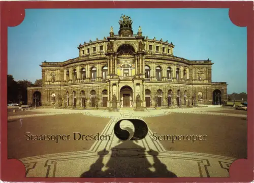 AK-Mappe mit 11 (10+1) Color-AK, Dresden, Semperoper, 1987