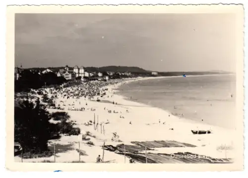 AK, Ostseebad Binz Rügen, Strandtotale,  Echtfoto, 1959