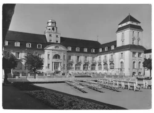 AK, Ostseebad Binz Rügen, Kurhaus, Teilansicht, Version 1, um 1968