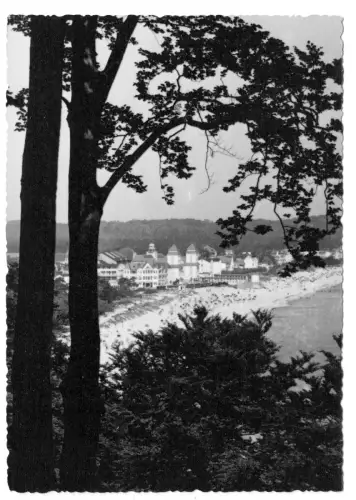 AK, Ostseebad Binz Rügen, Blick auf Binz, Totale, Echtfoto, 1961