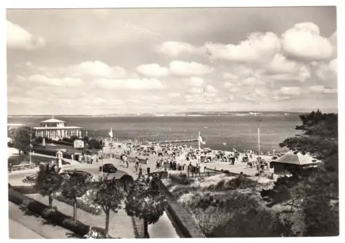 AK, Ostseebad Binz Rügen, Promenade und Strand, 1965