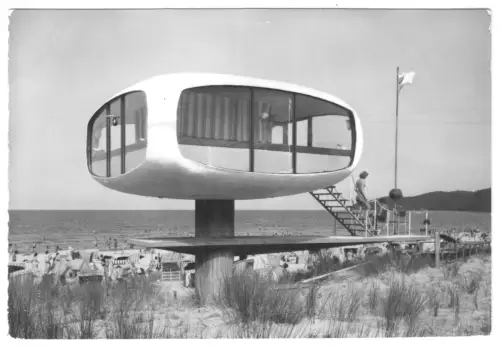 AK, Ostseebad Binz Rügen, Turm des Wasserrettungsdienstes, 1985