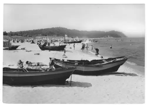 AK, Baabe Rügen, Fischerstrand, 1965
