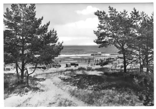 AK, Ostseebad Binz Rügen, Strand am Zeltplatz, 1973