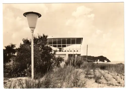 AK, Baabe Rügen, Blick zur HO-Gaststätte "Inselparadies", 1968
