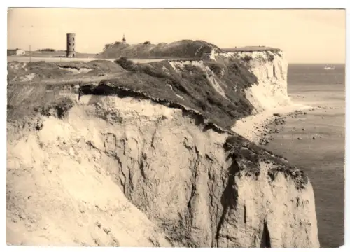 AK, Kap Arkona Rügen, Steilufer mit Leuchtturm, 1967
