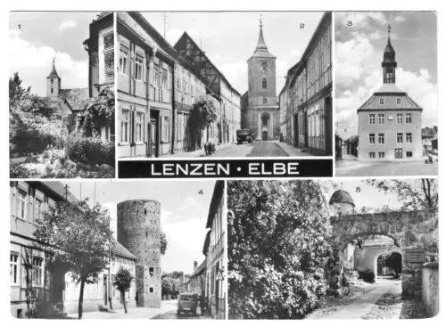AK, Lenzen Elbe, fünf Abb., 1979