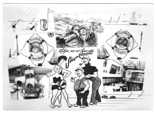 AK, Kühlungsborn Kr. Bad Doberan, Sturm-Klause, fünf Abb., gestaltet, 1962