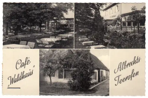 AK, Berlin Wannsee, Albrechts Teerofen, Café "Waldhaus", drei Abb., 1960