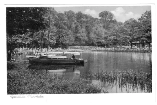 AK, Berlin Wannsee, Partie an der Gaststätte Moorlake, 1958
