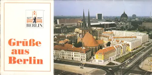 AK-Heft, Leporello, (9) AK, Berlin, Stadtansichten, 1987