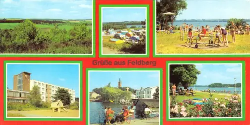 AK lang, Feldberg Kr. Neustrelitz, sechs Abb., 1982