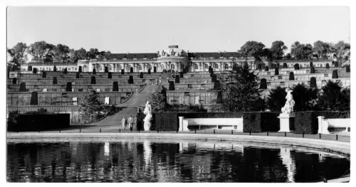 AK lang, Panoramakarte, Potsdam, Schloß Sanssouci, 1965