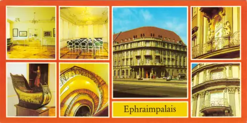 AK lang, Berlin Mitte, Ephraimpalais, sieben Abb., 1988