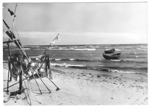 AK, Ostseebad Göhren Rügen, Südstrand, Fischerstrand, 1973