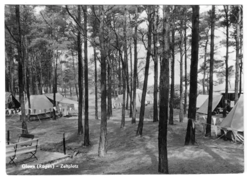 AK, Glowe Rügen, Partie auf dem Zeltplatz, 1972