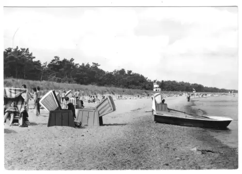 AK, Glowe Rügen, Partie am Strand, belebt, 1978