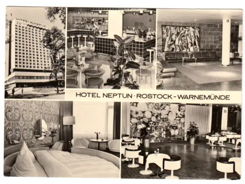 AK, Rostock Warnemünde, Hotel "Neptun", fünf Abb., 1975