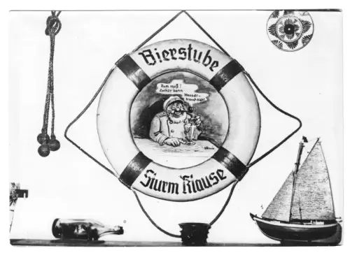 AK, Kühlungsborn Kr. Bad Doberan, Sturm-Klause, Gastraum, Detail, Vers. 1, 1962