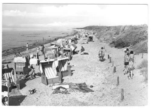 AK, Börgerende Kr. Bad Doberan, Strand am Zeltplatz, belebt, 1979