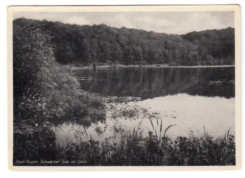 AK, Sellin Rügen, Partie am Schwarzen See bei Sellin, um 1951