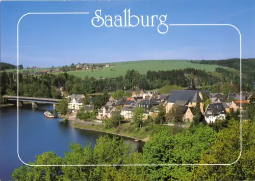 AK, Saalburg Saale, Teilansicht vom Schützenhaus, um 1999