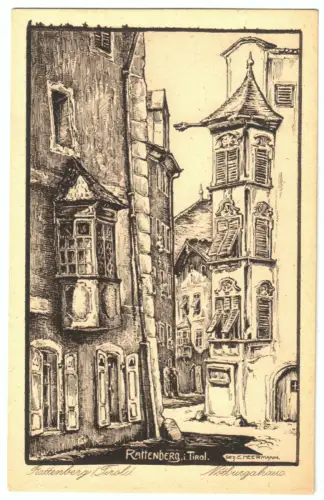 AK, Rattenberg, Tirol, Notburgahaus, Künstlerkarte, um 1925