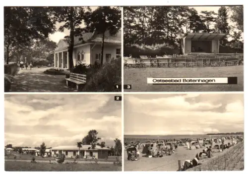 AK, Ostseebad Boltenhagen, vier Abb., u.a. Bäder-Bibliothek, 1968