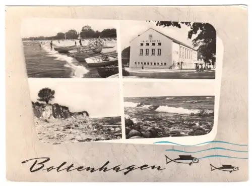 AK, Ostseebad Boltenhagen, vier Abb., gestaltete, Version 2, 1963