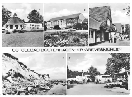 AK, Ostseebad Boltenhagen, fünf Abb., u.a. Urlauberdorf, 1979