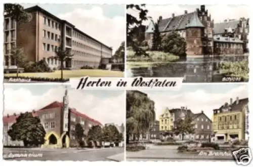 AK, Herten in Westf., vier Abb., 1961