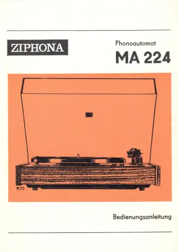 Bedienungsanleitung, Phonoautomat Ziphona MA 224, 1985