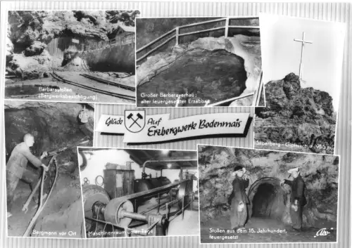 AK, Bodenmais, Glück auf Erzbergwerk Bodenmais, sechs Abb., 1972