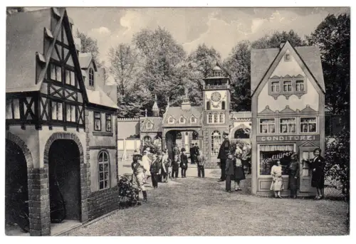 AK, Berlin, Schaefer's Märchenstadt "Liliput", 1934, interessante Stempel