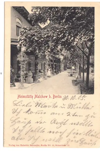 AK, Berlin Lichtenberg, OT Malchow, Heimstätte Malchow bei Berlin, 1905