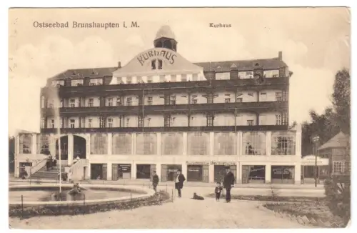 AK, Brunshaupten, Ostseebad Kühlungsborn, Kurhaus mit Autovermietung, 1918