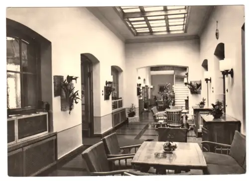 AK, Lauterbach Rügen, Erholungsheim "Haus Goor", Wandelhalle, 1967